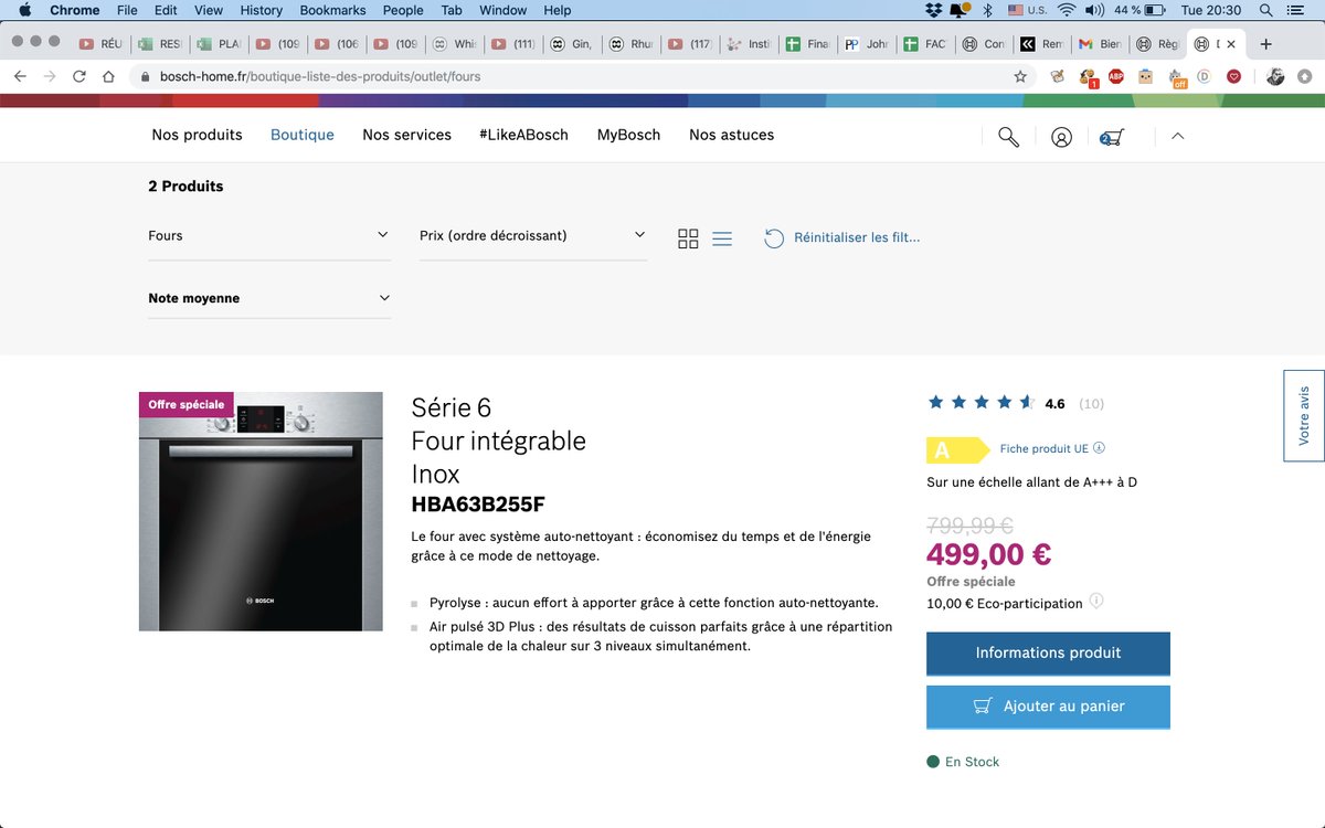 musi_k's tweet photo. @BoschHomeFrance c'est normal qu'un produit indiqué en réduction à 499€ en outlet, passe au plein tarif en l'ajoutant au panier? Merci https://t.co/Fg8E8xnVVH