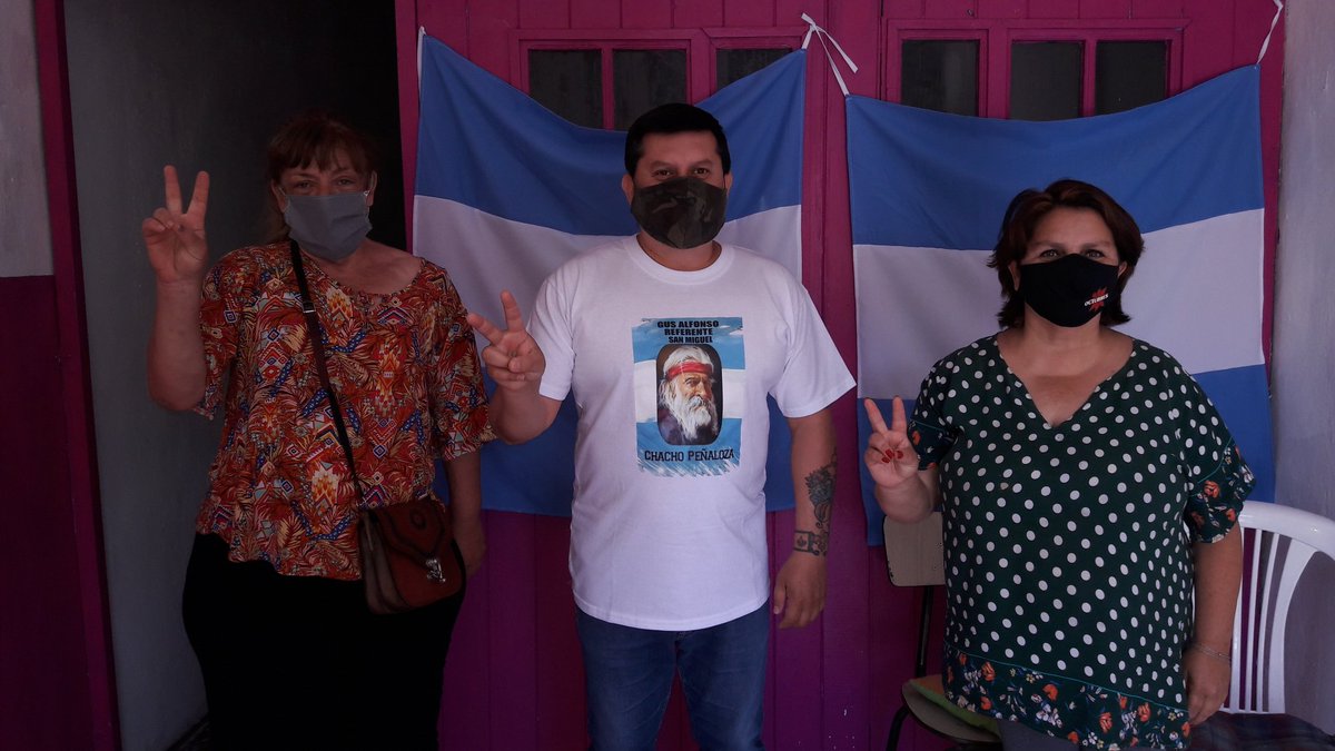 GusAlfonsoOk's tweet photo. Hoy nos reunimos con la referente de Evita San Miguel Claudia Borras y la referente del Movimiento Octubres Sonia Villalba, para hablar sobre la situación actual de #SanMiguel y como salir adelante post pandemia, entre todos.
Como referente de San Miguel de la Chacho Peñaloza✌❤ https://t.co/fF4O06JjZV