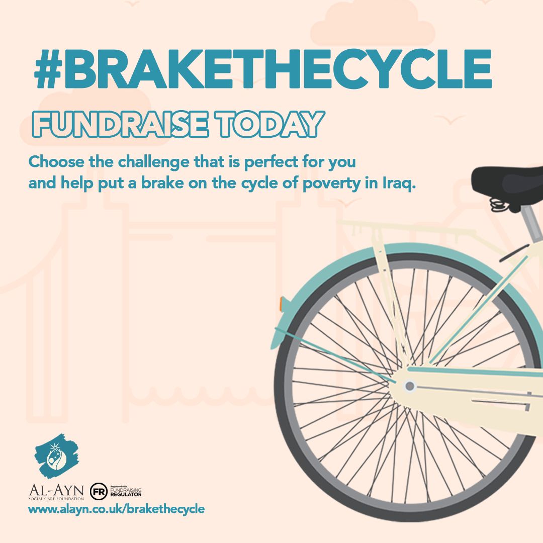 alaynUK's tweet photo. Decades of war and instability have left generation after generation in Iraq orphaned and in poverty.
Today, as we face yet another lock down, you could help put a brake on the cycle of poverty and save lives. Sign up to a #BrakeTheCycle Challenge today! https://t.co/m6JHCFWJ8A https://t.co/hOli58ffhf