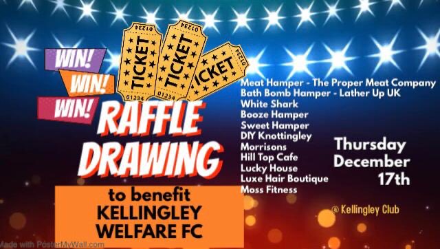 Raffle Tickets Now On Sale ... Feel Free to Share

£1 a Ticket or £5 a Book ...
Some Great Prizes up for grabs !! 

Bank Transfer 
05-05-50 
36523791

Drawn 17th December along with 100 Club.