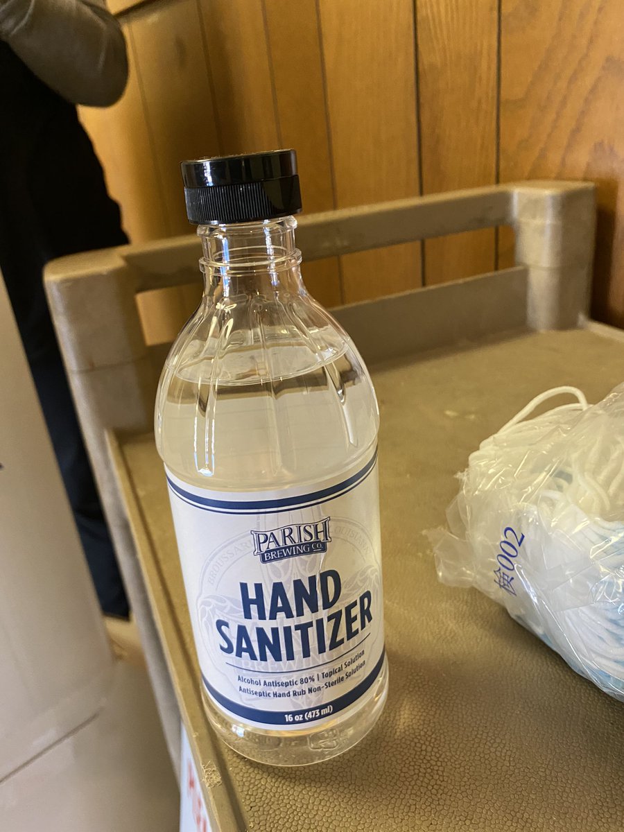 MarsalaBeverag1's tweet photo. Big thanks to @ParishBrewing for stocking the Northeast Louisiana voting polls up with Hand Sanitizer. #parishbrewing https://t.co/6qk8xAEnnY