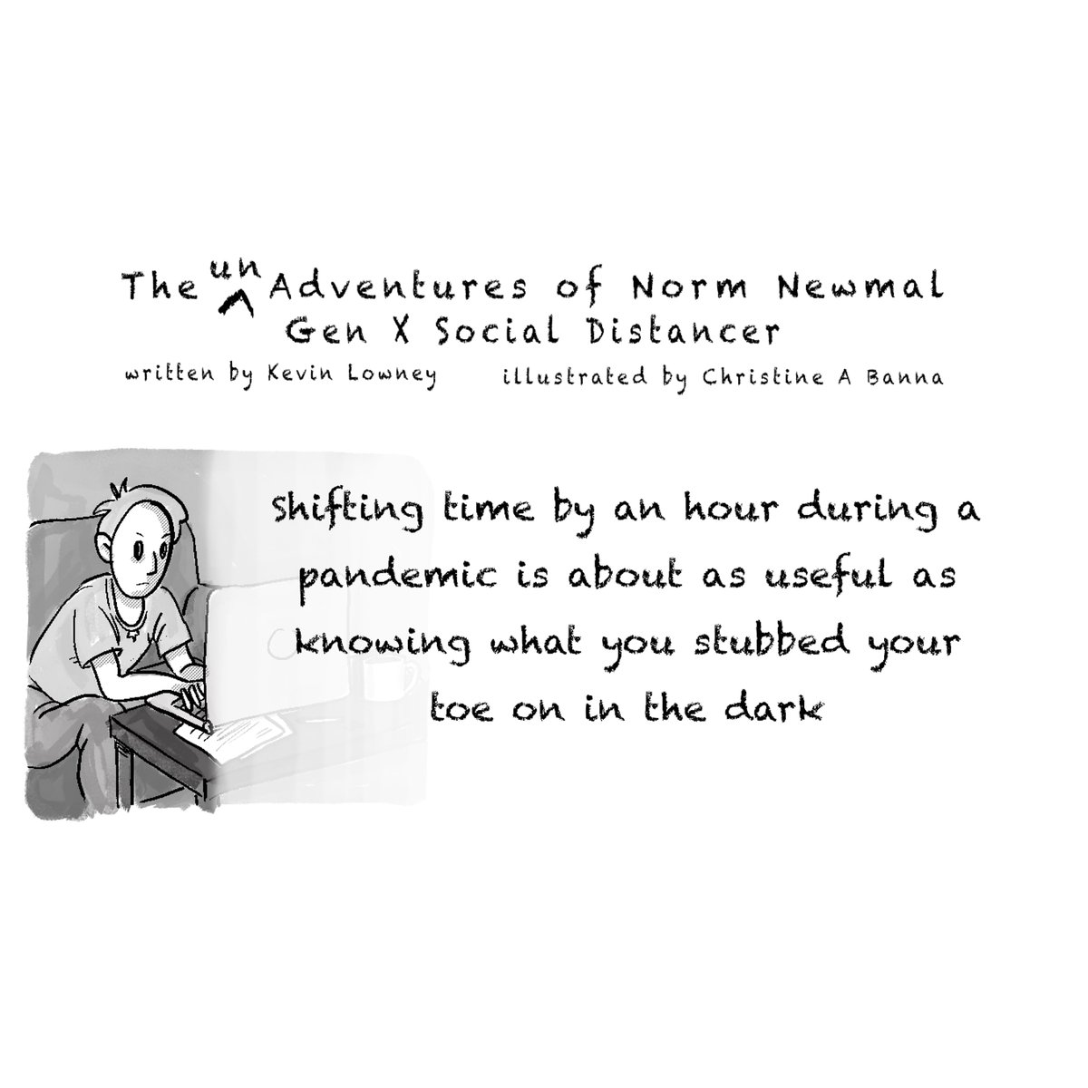 NormNewmal's tweet photo. ...but who's saving Norm?
#normnewmal #comic #covidcomic #digitalart #illustration #genx #socialdistancing #pandemiccomic #daylightsavings #time  #newnormal @christineabanna https://t.co/pjDgUrhuNK