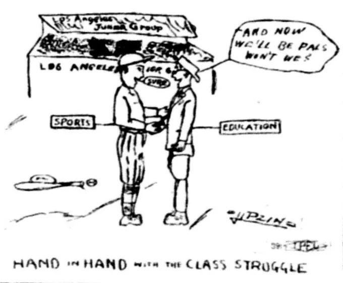 I like this cartoon which seeks to unite nerds and jocks in class solidarity 