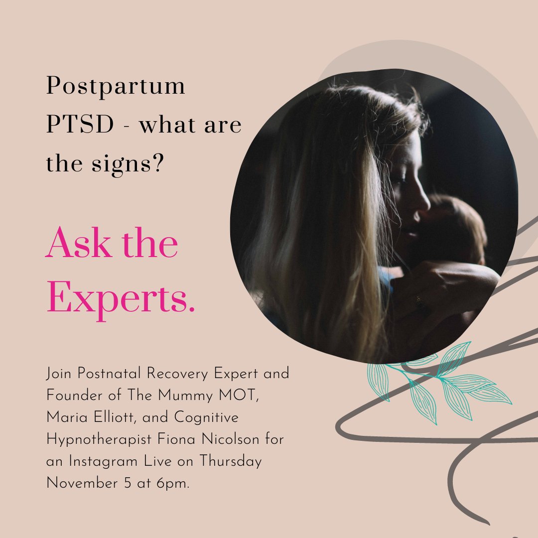 Join us over on Instagram on Thursday, November 5 at 6pm for a brilliant and important live discussing Postpartum PTSD with @mariaElliott17 and @fionanicolson3 #postpartumptsd #birthtrauma #pandemic #birth #mother #covid