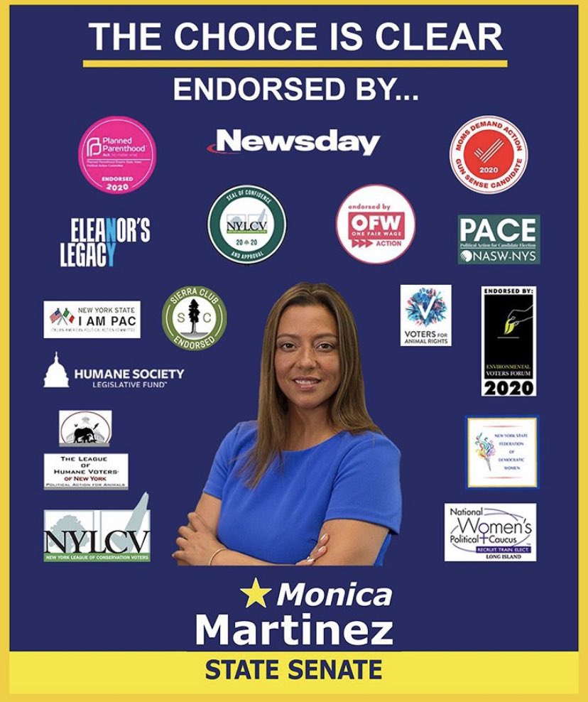 I am honored to receive the endorsements of so many amazing labor &amp; advocacy organizations who believe in me &amp; my re-election to the NYS Senate. I am eager to get back to Albany for another two years &amp; hit the ground running to fight for the best interest of those I represent.