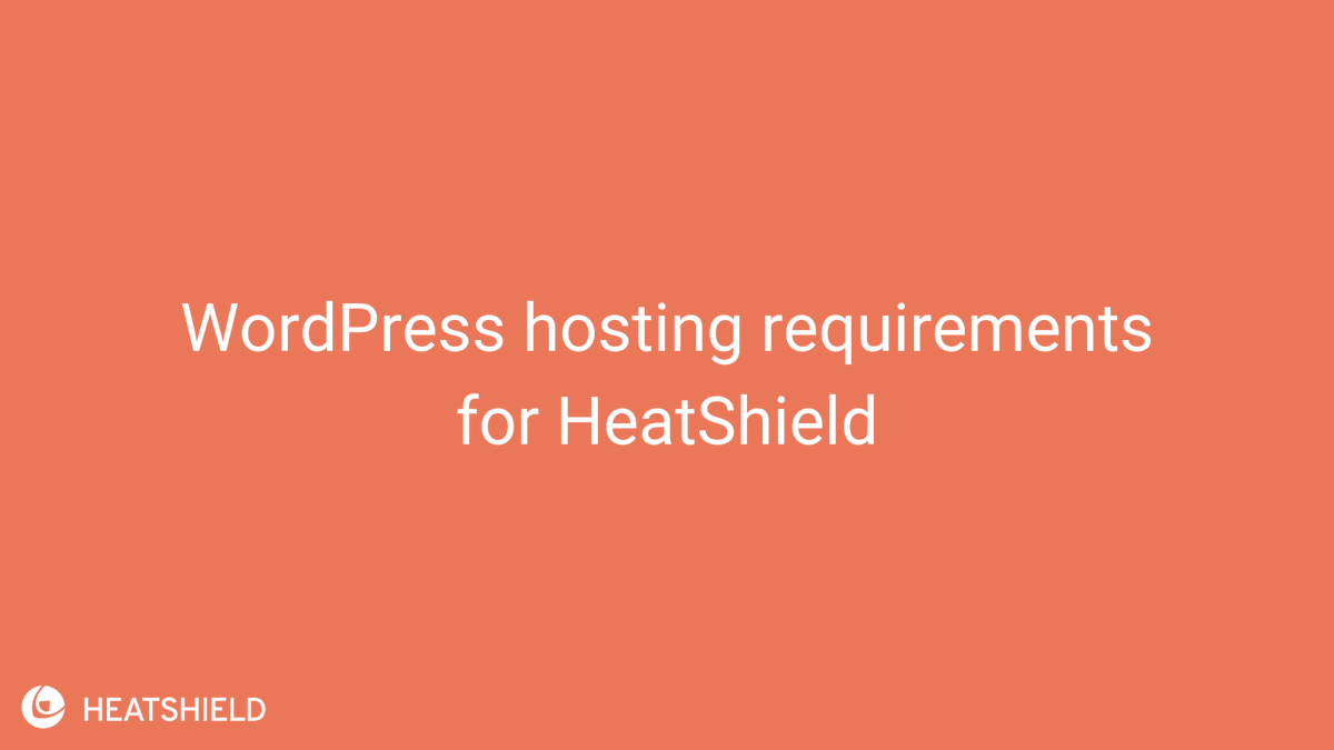 HeatShieldIO's tweet photo. Find out about the WordPress hosting requirements for HeatShield here https://t.co/MTbKshYse6

#WP #WordPress #WordPresshosting #WordPresssecurity #WAF https://t.co/KynQfvRdEf