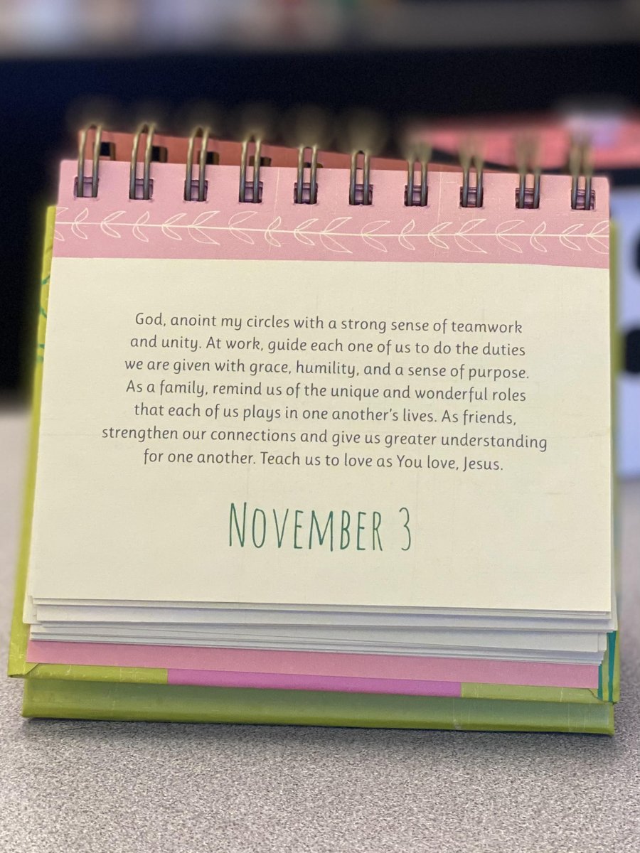 I don't always remember to turn my desk calendar, but I'm really glad I did today #teachustolove