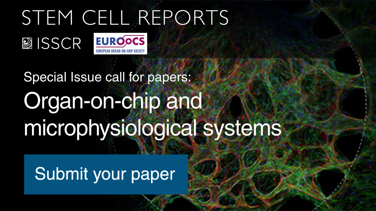 stemcellreports's tweet photo. Stem Cell Reports is pleased to announce a new Special Issue organ-on-chip and microphysiological systems, guested edited by @pe_losk and Christine Mummery. Learn more and submit your paper - https://t.co/LI8coFxSUD. @ISSCR @martinperaJAX @organonchip @OrganOnAChip https://t.co/Tp7i5GAKrN