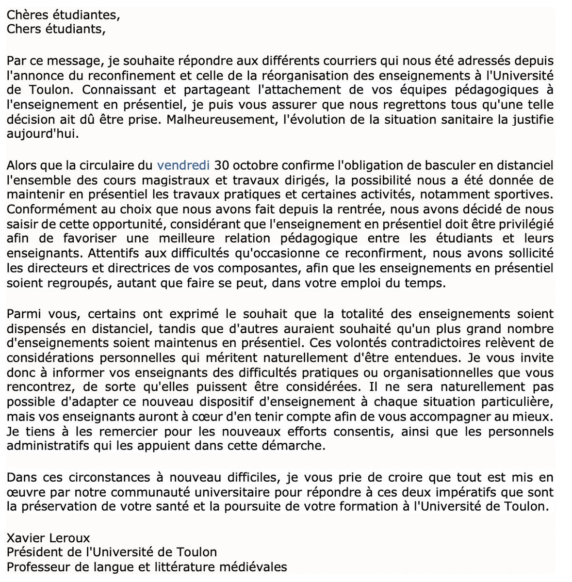 Université de Toulon tweet media