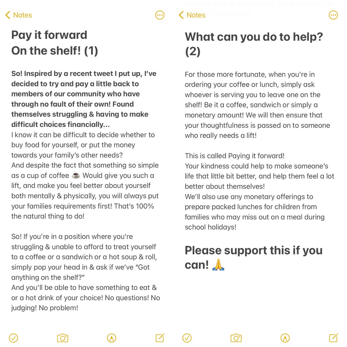 mertynabbot's tweet photo. Please remember to #PayitforwardMon if you’re able to! Your generosity could give someone who through no fault of their own has found themselves in difficult times! Simply ask to leave something on the shelf! See below for how it works!
#CoffeeHut #CwtCoffi #Llangefni https://t.co/XLDE2RV1lg