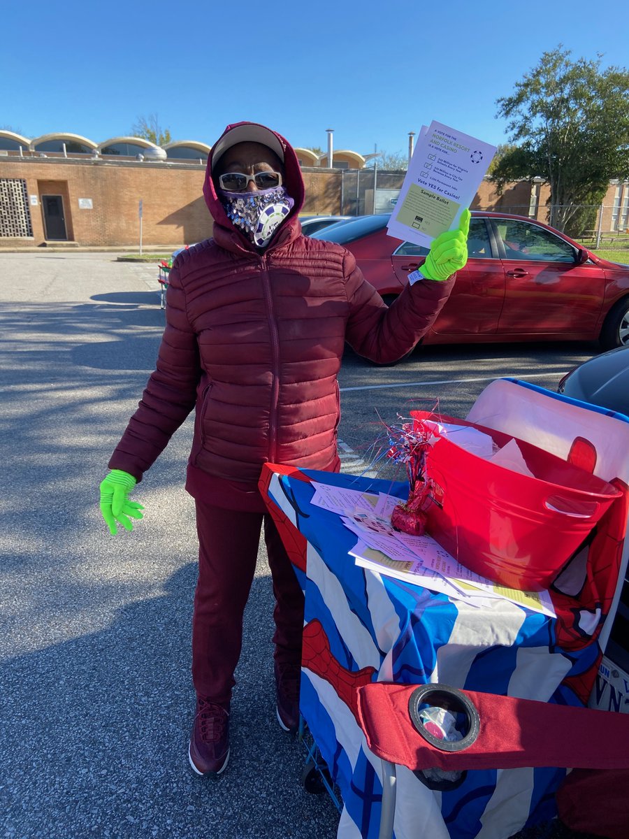 AllInNFK's tweet photo. We have the BEST supporters! Thank you to everyone who's volunteering at the polls. Send us your pictures when you go to vote, and vote YES for Norfolk Resort &amp; Casino! https://t.co/zbT8n9T5JS