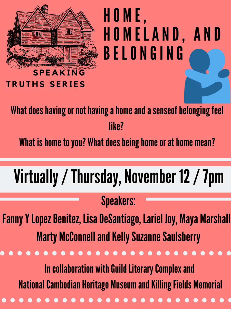 CambodianMuseum's tweet photo. Please check out this virtual event with our partner Renegade
Ada Cheng

Speaking Truths Series Home, Homeland, and Belonging will be
taking place Thursday, November 12 at 7pm. https://t.co/HppH6VKqNp