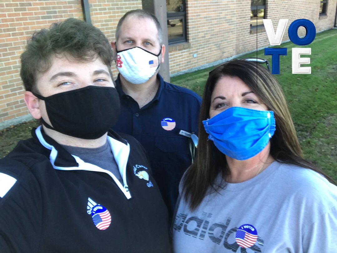 shaleenmd's tweet photo. @kumailn First time voter.... and us old timers 🇺🇸 https://t.co/gffoOVUBxR