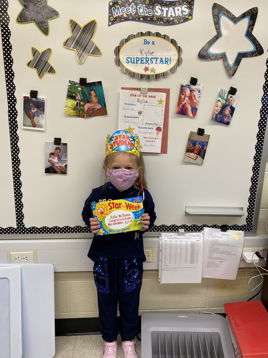 Our Star of the Week loves pizza,  ice cream and candy. She wants to be a police officer when she grows up! 💖