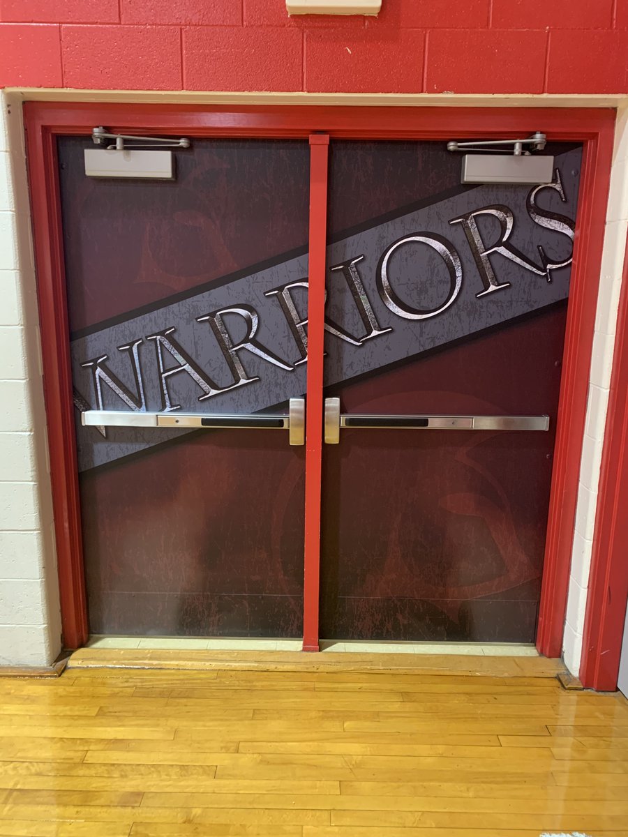 CorePrintsUSA's tweet image. Gym door wraps for Battlefield Middle School!

#coreprints #designprintinstall #doorwraps #schoolspirit