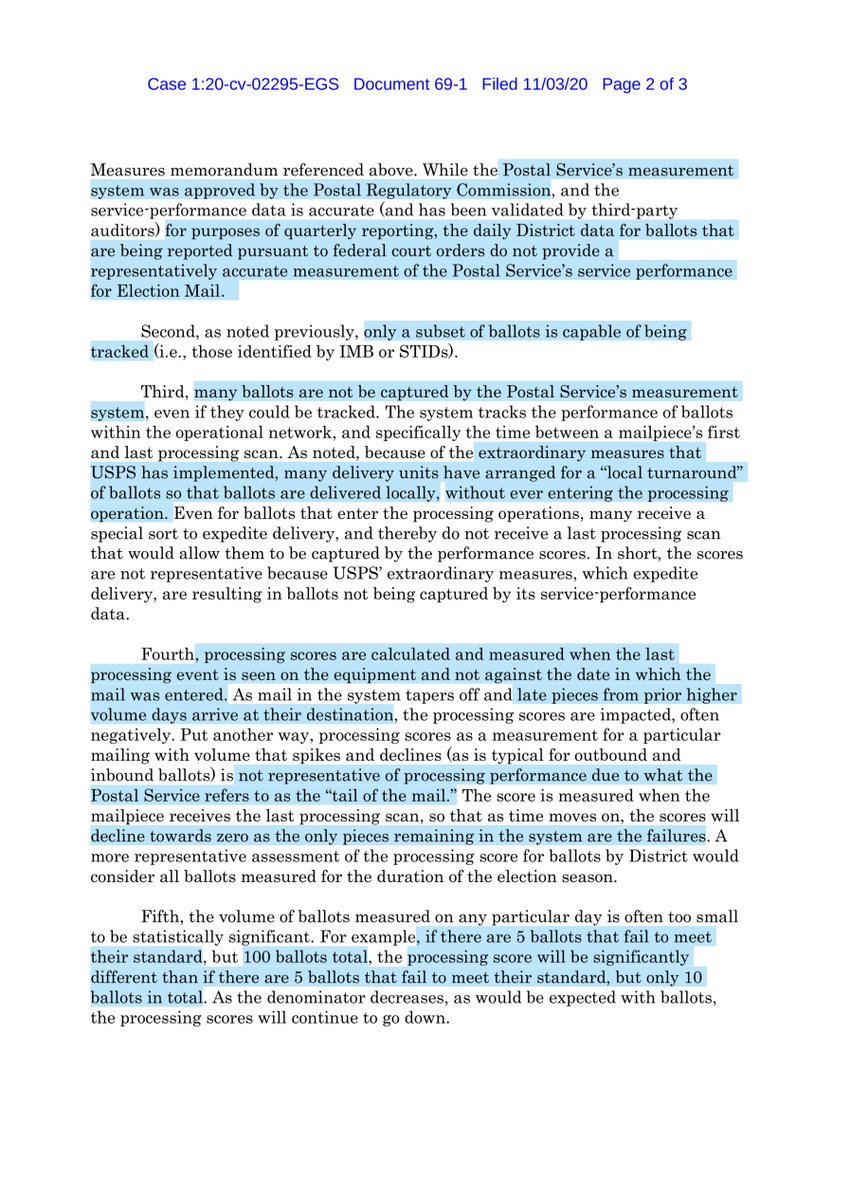 80% on Nov 2, 2020 “Defendants’ understanding, based on all reasonably available information, of potential explanations for the current level of service and any corrective measures that are now being implemented” https://ecf.dcd.uscourts.gov/doc1/04518145850Exhibit https://ecf.dcd.uscourts.gov/doc1/04518145851