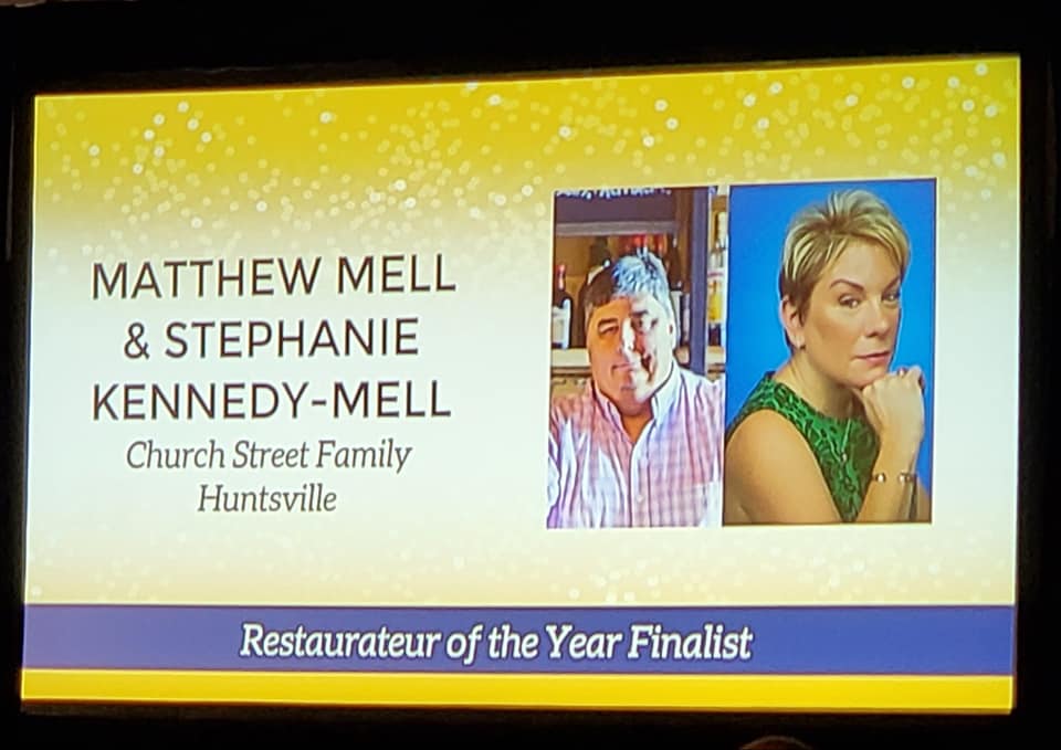PurveyorHSV's tweet photo. Church Street family is honored to have our very own Matt &amp; Stephanie Mell be finalists for Restaurateurs of the Year. We are also proud to announce our executive chef Kannon Swaris as a finalist for the Chef of the Year. 🎉

A big thanks to all our customers and supporters!❤️ https://t.co/QSiSm1XuaM