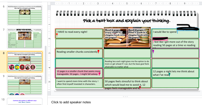 RawdingMolly's tweet image. Grateful for the opportunity to share our thinking w colleagues at #LexLearns2020 and ideas around developing student agency - esp related to all the routines and structures that we already use! 
Interactive slides provide so much space for voice and choice - love #WYRMath!