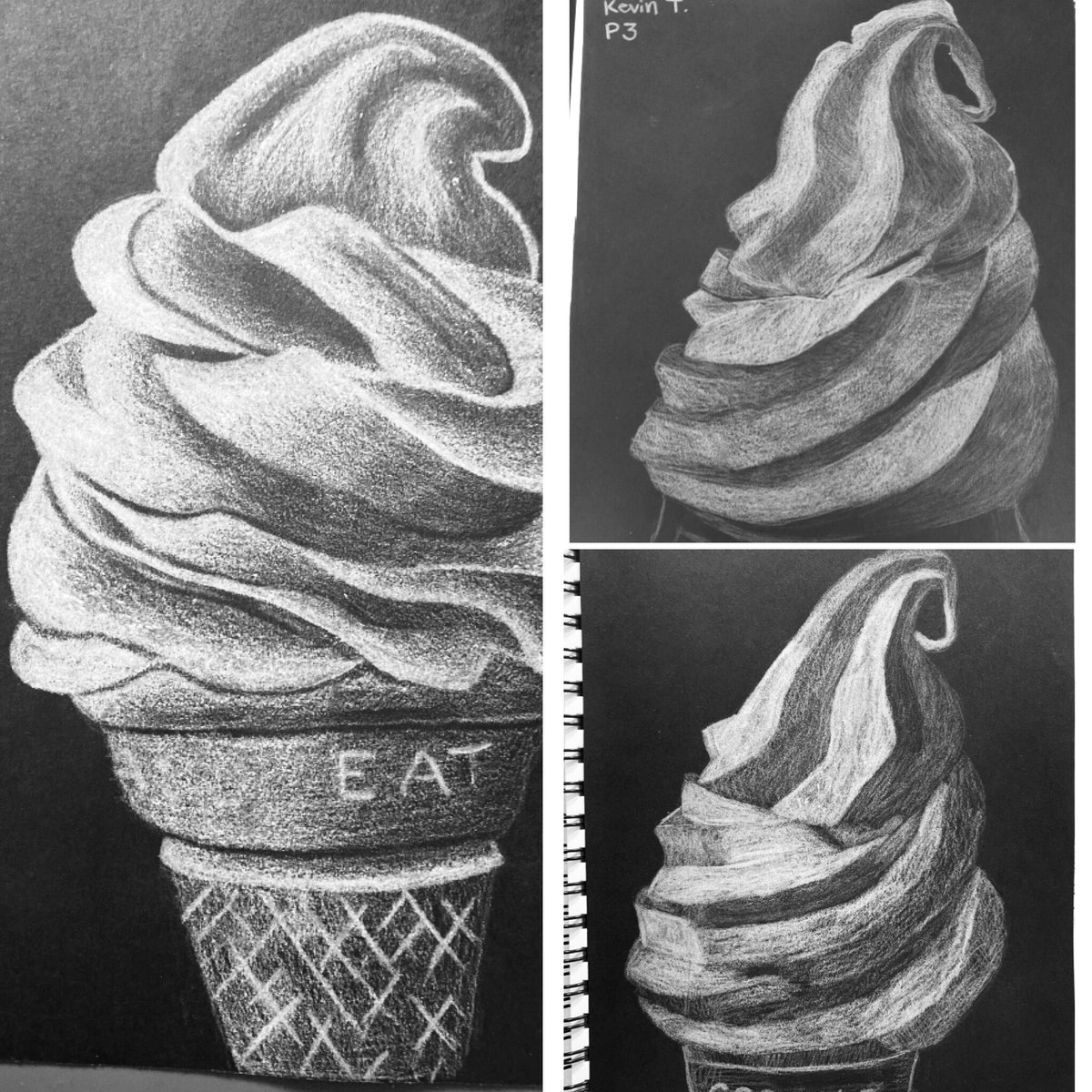 Western Hs Draw Paint Class Delicious Ice Cream Drawings From Jane Julibeth And Kevin Students Observed Reverse Values And Used White Color Pencil On Black Paper Likeapio Piopress Auhsdvapa Mrstfoxresourc1 T Co Qhh4ccin1o