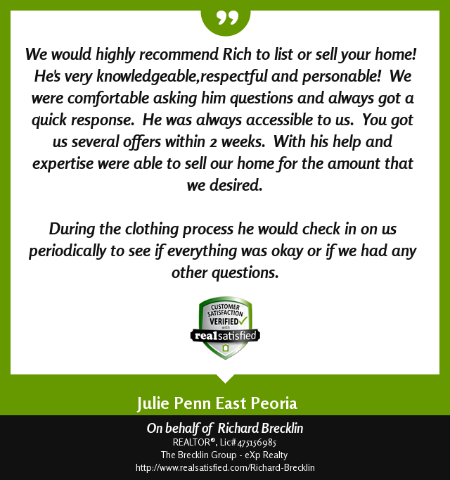 SoldbyBrecklin's tweet photo. I’m truly honored when I get client feedback. https://t.co/JImjJFhWCg via @realsatisfied https://t.co/IBgIHBRa6i
