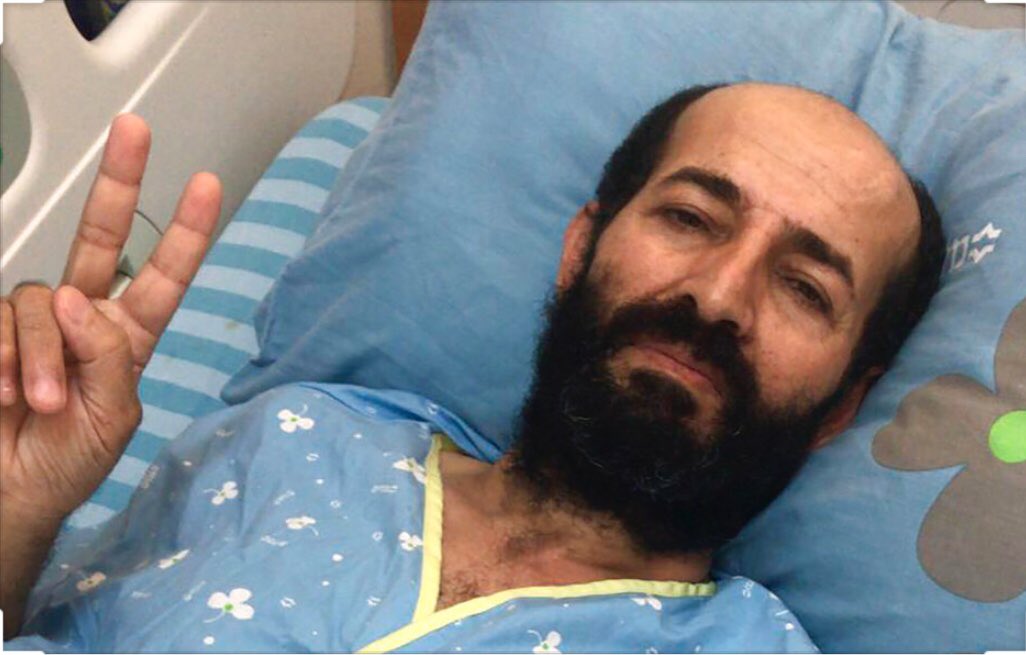 AliyaHasan_'s tweet photo. On his 100th day of a #hungerstrike please join our massive global social media storm to demand that “israel” #FreeMaherAlAkhras NOW!! SHARE! 
#SaveMaher #BDS #FreePalestine 🇵🇸❤️✌️ https://t.co/W6Bjee3Kx8