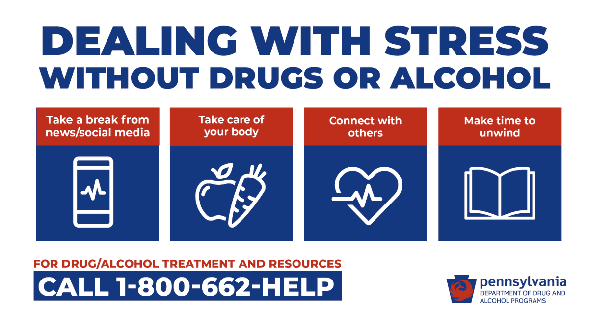 While tensions may be high due to #ElectionDay2020 it's important to keep your recovery a priority. Try one or more of these ways to deal with stress without using drugs or alcohol. 

Need help? Call 1-800-662-HELP (4357).