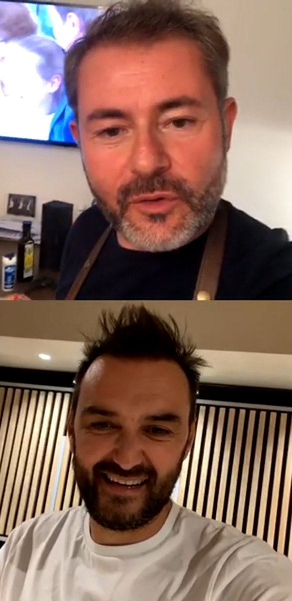 soniajabrillat's tweet photo. Quand le Chef @cyril_lignac s'invite sur le live de @JeromeAnthonyM6 😉😉
@compactcook @M6
@boutique_m6
#confinement2 #cyrillignac #jeromeanthony https://t.co/gFolc5GKq2