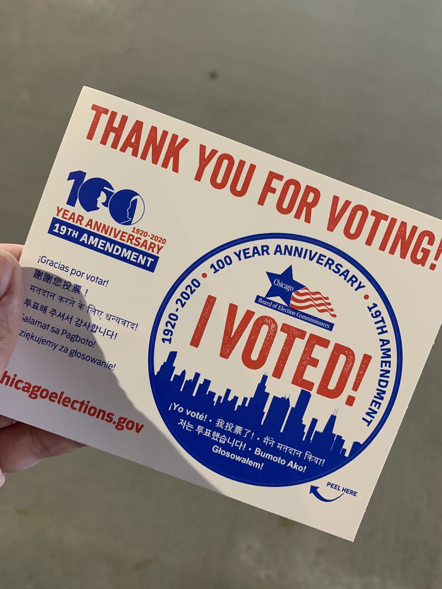Thankful I am at a program that cares both about my clinical training AND about life outside of residency. My preceptor excused me this afternoon to make sure I had time to go vote ✅ #attheforefront #UChicagoMedicine #twitterx