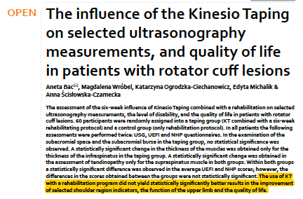 FTudiniPT's tweet photo. I would be interested to know how many PT’s are still using KT Tape regularly. Most reason systematic review I have seen on the topic: https://t.co/UVkaApK7mk