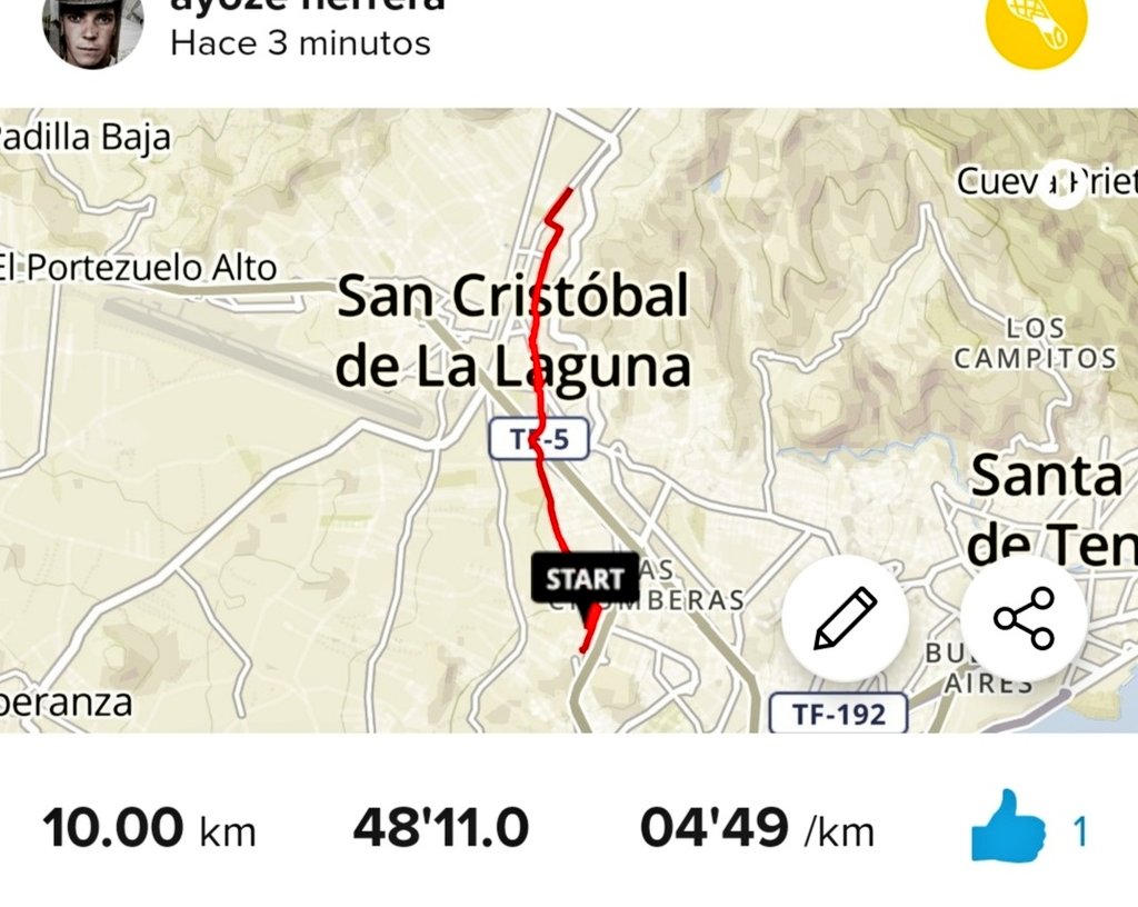 Ayoze14's tweet photo. Hoy sí! Trote disfrutón. #asíseguimos #SubiryBajar #Objetivodiciembre #SanSilvestre #podium #esmía #hazlotú #tiempode #objetivosindividuales #Noviembre2020 https://t.co/JkUlBrUIoE