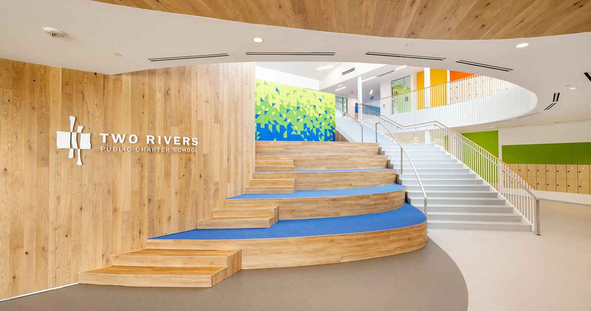 dcpcsb's tweet photo. Check out the all-new @TwoRiversPCS Middle School located in Ward 5!

This location formally opened its doors in SY2020-21, but has yet to welcome students to campus due to COVID-19. We can't wait to see students, staff, and families occupy this beautiful space!

#DCcharterProud https://t.co/EtMZs3HamH