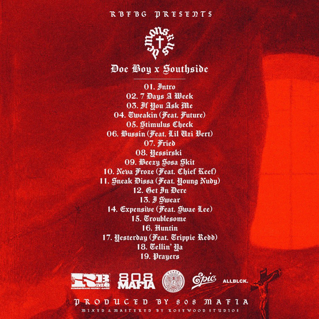 sizzle808MAFIA's tweet photo. “Demons R Us” 011.006 drop a 😈 if u ready - pre-save link in my bio @DoeBoyOfficial let’s go https://t.co/avLMOD4yI2