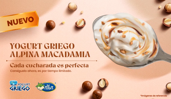 Alpina's tweet photo. El Yogurt Griego Alpina y las nueces de #DelAlba llegan con un producto cremoso y delicioso💙. Prueba el nuevo Yogurt Griego Macadamia y descubre que #CadaCucharadaEsPerfecta a cualquier hora del día.🥄🌰 https://t.co/XauHv9izF6