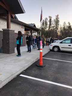 PEJ_Travis's tweet photo. When I was out and about this morning, all the parking lots at the polling places were full of cars. It turns out it was even more crazy in Crosslake. Don't miss today's big event. It'll be one of those events you might regret not going to. @PAL_EchoJournal https://t.co/m0FeAVNU4U