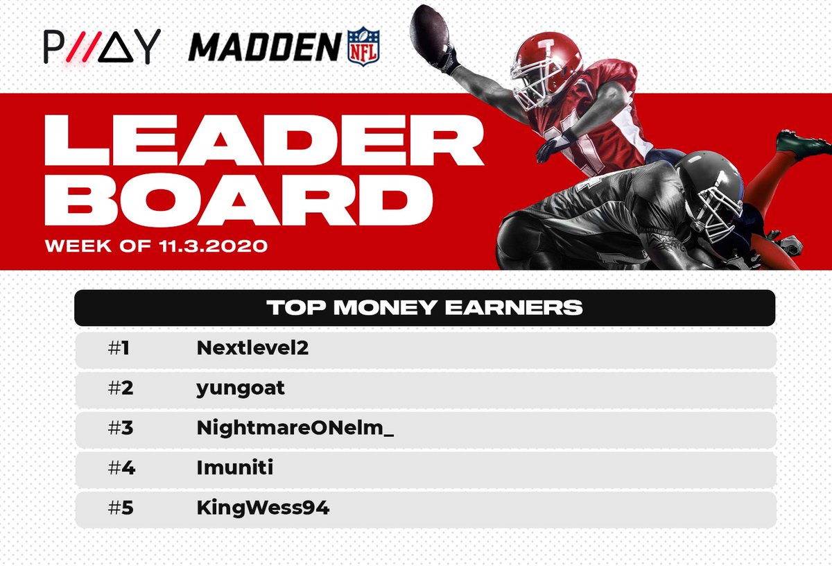 Awwwww s**t the leaderboard is switching up &amp; the #Madden21 #gamers are coming with that 💨 to secure the 💰💰🎮 download #pllay go.pllay.me/launch