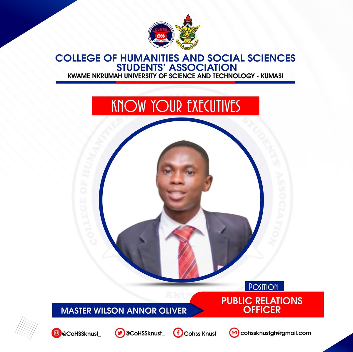 CoHSSknust_'s tweet photo. #KnowYourExecutive
Annor Wilson Oliver (Public Relations Officer)
#CoHSS_2020/21
@AnnorWilsonOli1 https://t.co/PMxBooKnKu