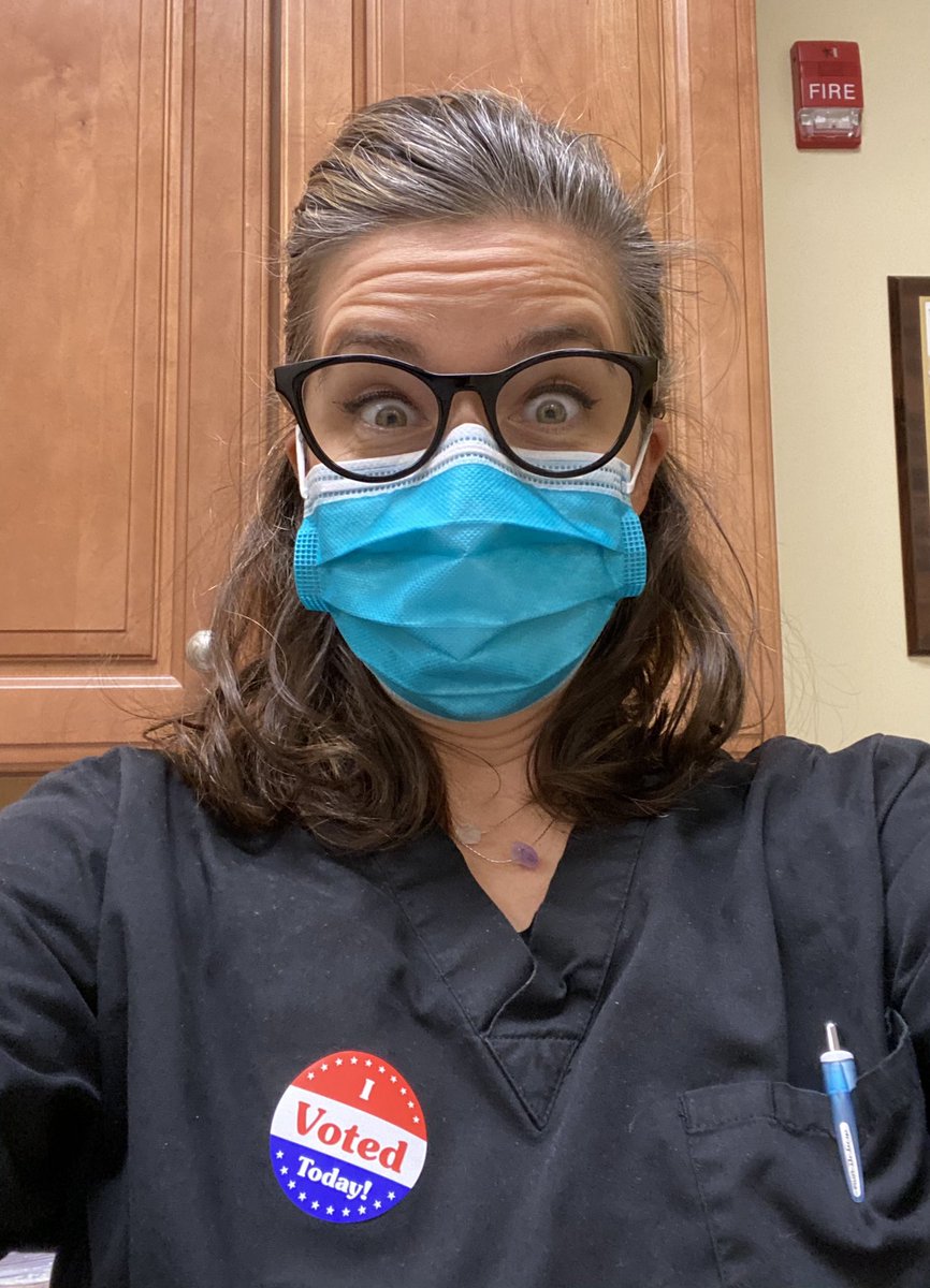 ipdegirl's tweet photo. I voted early, so I didn’t get the sticker, but a friend dropped off an extra “I Voted Today” sticker at my office so I could wear it with pride 😀 #IVotedEarly #IVoted #ipdegirl https://t.co/87nSUhQQng