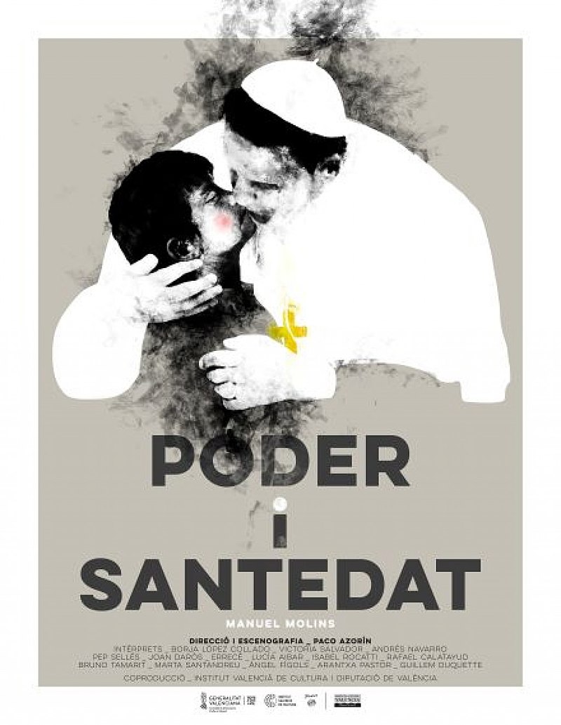 solerger's tweet photo. ⭕️ Poder i santedat ⭕️

Obra teatral valenciana crítica amb les actituds de l'Església Catòlica Romana, premi Pere Capellà 2017.

S'estrenà a l'octubre a València amb crítiques de la comunitat catòlica i polèmica pel cartell.

🆕Ara, a @Viquipedia 
https://t.co/45UdptWdtp https://t.co/jTIrkQXpna