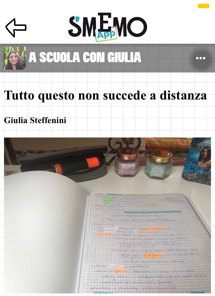 armgra's tweet photo. Tutto questo non succede a distanza by @gggiulssss
Il Diario Scolastico più sincero e trasparente di tutto il mondo social italiano su #SmemoApp #Smemoranda
#BravaGiulia
https://t.co/1osPzP8Ovv
A scuola con Giulia https://t.co/zH9TQ8ch89