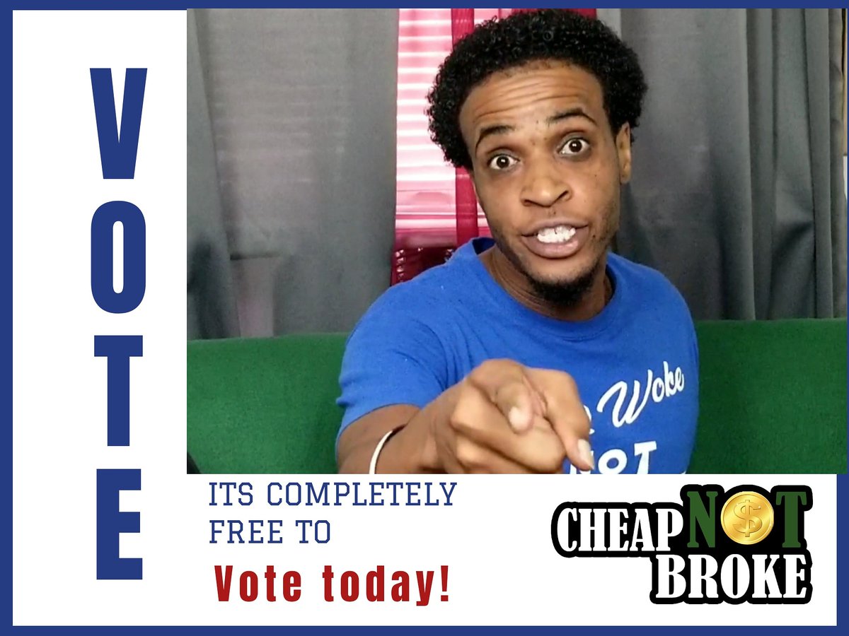 Blackcungfu's tweet photo. Make your voice heard! Get out and vote today. Its important to make sure you and your family get the resources you need to be successful.

Tell a friend call some family. Make sure you get out and vote!

#cheapnotbroke
#election2020 
#trumpvsbiden 
#trump
#bidenharris2020 https://t.co/qgzFBPNGNP
