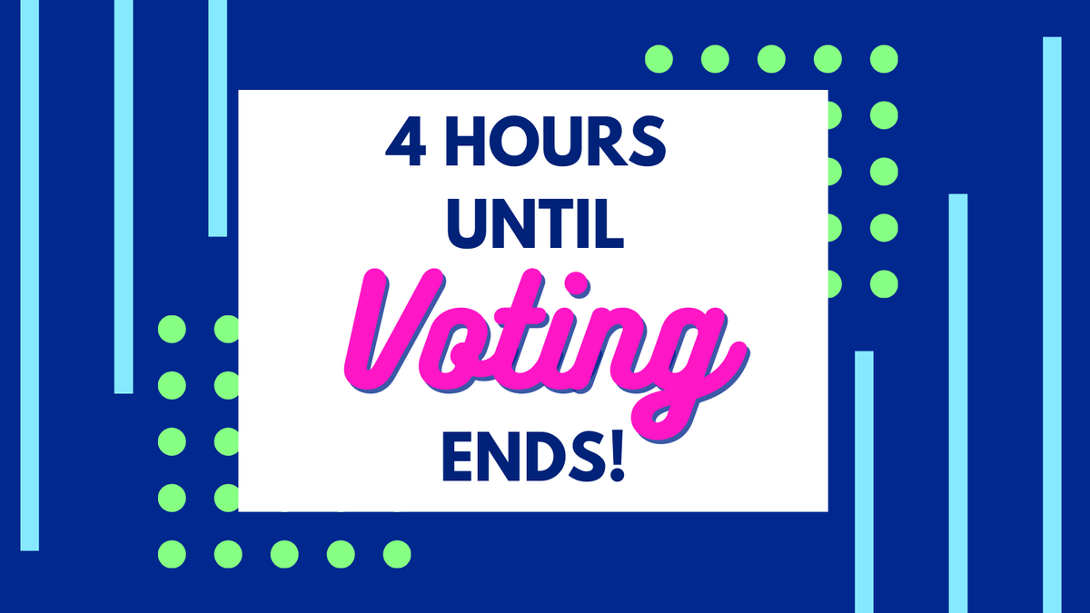 SimaforTX's tweet photo. Less than FOUR HOURS until #ElectionDay voting comes to an end. If you haven't cast your ballot yet, now is the time. Democracy needs you now more than ever, and we can't do it without you. 

Get to it: https://t.co/5s5BztcMWz 🗳️🗳️🗳️ https://t.co/Tz80bw4f6R