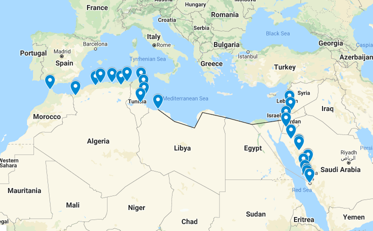 SpringerHistory's tweet photo. Did a cool activity where students read primary sources from famous traveler Ibn Batuta, who was on his Hajj, and had them mark down the places that he visited, creating a map of his journey over 600 years ago! https://t.co/ZzvzrJmX7m