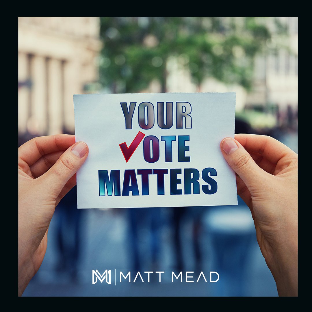 MattMeadOFL's tweet image. VOTE!

#elections #voting #votingresponsibility #election2020 #trump #biden #harris #pence #unitedstatesofAmerica #civilresponsibility