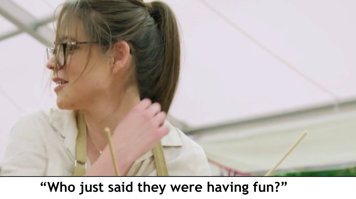 *never forget this classic #GBBO moment*

Linda: "Time flies when you're having fun..."

Lottie: