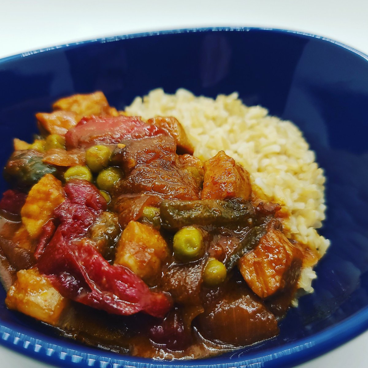 Chef_Stoneback's tweet photo. Miso pork stir fry with brown rice! https://t.co/sQjdaKOJTF