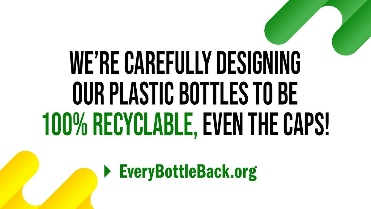 AmeriBev's tweet photo. Our plastic bottles are made to be remade. We’re carefully designing them to be 100% recyclable – even the caps - so that we can turn them into new bottles! More at https://t.co/AHNd2Nv2AM https://t.co/zegbGoj7wA