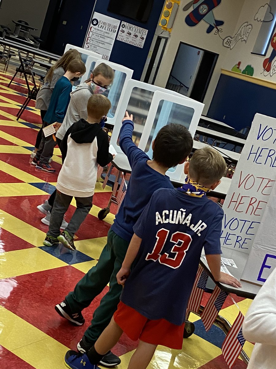 Loved watching my 1st graders vote today in their first election(even if it was just for the names of our school turtles). They were so proud of themselves, and that was definitely something they will always remember! ❤️ <a href="/RivertonElem/">Riverton Elementary School</a>