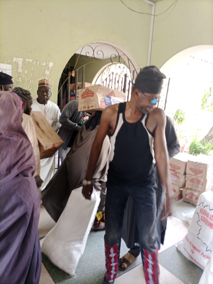 LgKaduna's tweet photo. Commencement of distribution of palliative (CA- COVID) by the Executive Chairman Kaduna North Local Government Council, Hon. Saleh Shuaibu.

Tuesday, 4th Nov, 2020. https://t.co/qOfqRRmkOl