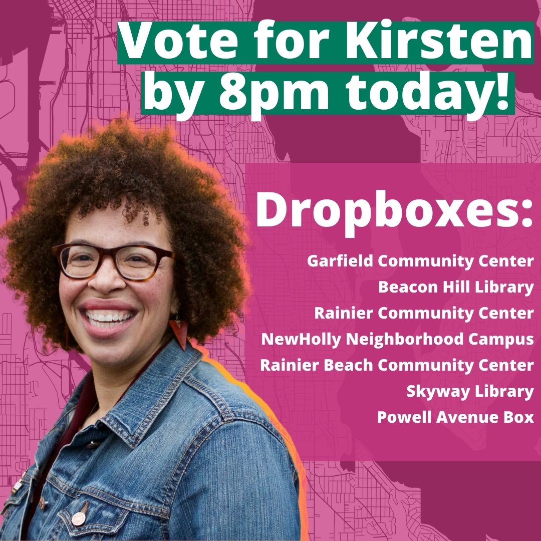 ElectKHT's tweet photo. ✅ Vote for Kirsten

🗳 Drop your ballot in a dropbox before 8pm

📞 Call 5 friends to remind them

🎉 Party with us online at our Facebook and YouTube livestream at 7pm! https://t.co/7CWybbiI15