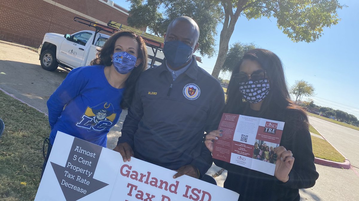 sherese_nix's tweet photo. It’s a great day to get out and VOTE! The GISD has a TRE on the ballot and if approved, it will generate $42M annually for student programs while lowering taxes 5 cents! Let’s #TeamUpToVote and #FinishTheBallot #VOTE   @drlopez23 https://t.co/ZaDeJDZzMP